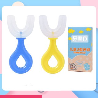 Bàn Chải Đánh Răng Cho Bé - Bàn Chải Đánh Răng Trẻ Em Hình Chữ U - Silicon Siêu Mềm Cho Bé Từ 1,5 Tuổi