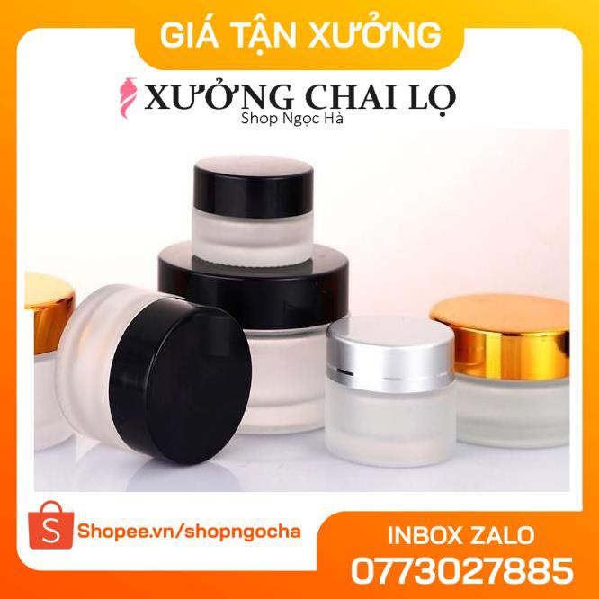 Hũ Chiết Mỹ Phẩm ❤ GIÁ RẺ NHẤT ❤ [15g,20g,30g,50g] Hũ chiết mỹ phẩm thủy tinh mờ đựng kem face