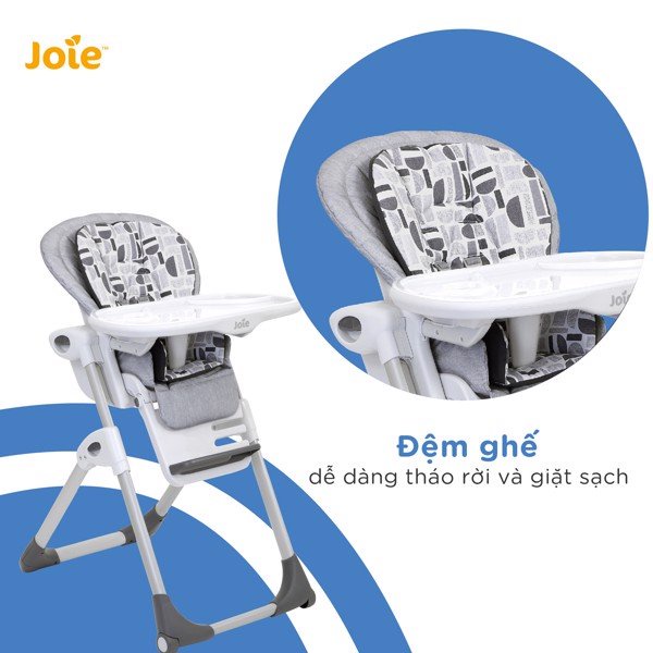 Ghế ăn dặm trẻ em Joie Mimzy 2in1, ghế ăn gập gọn cho bé có bánh xe - Monnie Kids