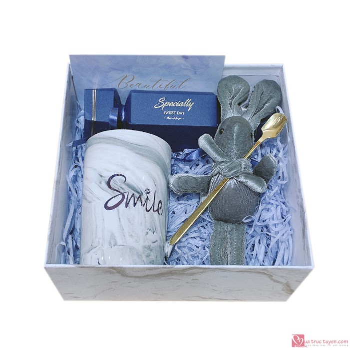Bộ quà tặng Small gift big smile - Món quà nhỏ niềm vui lớn (Xám/Hồng) | BigBuy360 - bigbuy360.vn