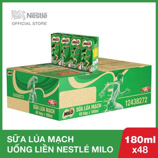 Thùng 48 hộp milo uống liền (180ml/hộp)