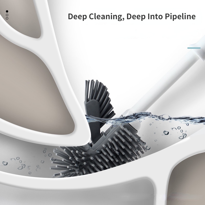 Bộ Cọ Chà Bồn Cầu Hai Đầu Tay Cầm Dài Bằng Nhựa Mềm