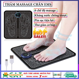 [Mẫu mới] Thảm massage chân thông minh EMS 8 chế độ, thảm điện mát xa bàn chân thư giãn cơ bắp, giảm đau mỏi chân