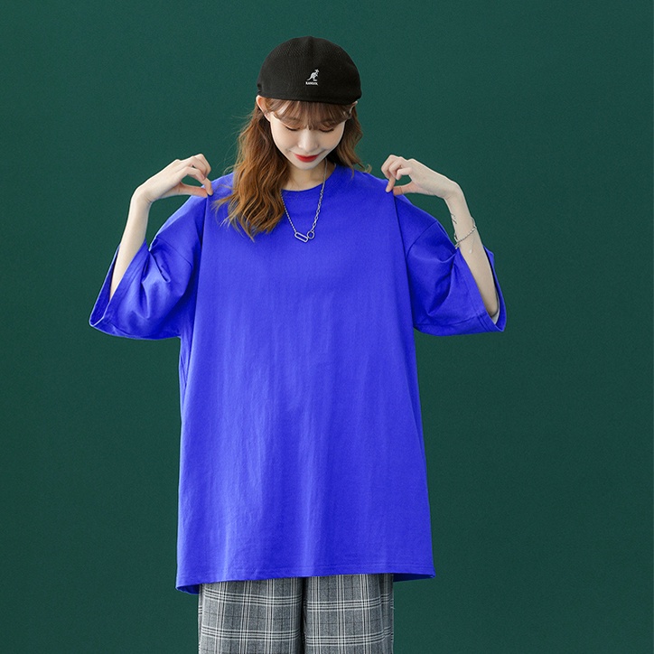 Áo thun trơn unisex tay lỡ form rộng, nhiều màu, nam nữ, Anam Store