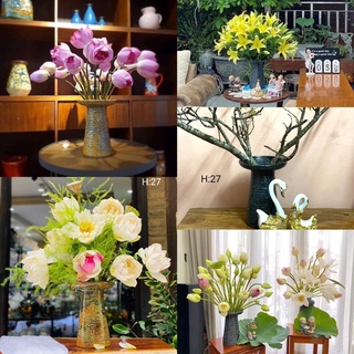 Bình hoa gốm sứ Bát Tràng dáng mặt hồ men châu âu cắm hoa siêu đẹp, trang trí phuòng khách - ThaoNghiCeramics