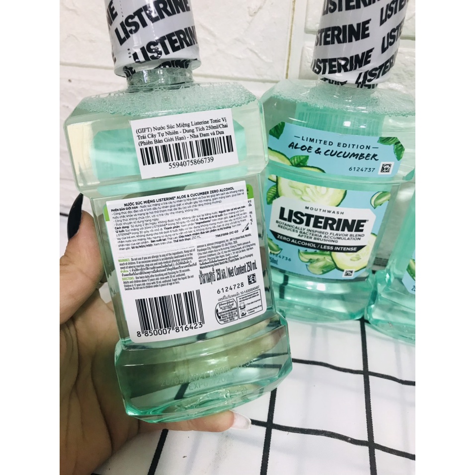 Nước Súc Miệng Vị Trái Cây Tự Nhiên Listerine 250ml/Chai (Phiên Bản Giới Hạn)