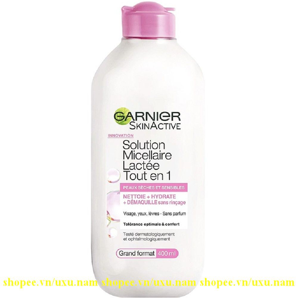 Sữa Tẩy Trang 400Ml Garnier Skinactive Solution Micellaire Lactée Tout En 1