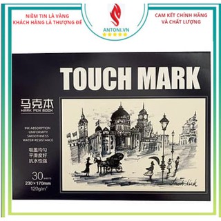 Sổ vẽ, viết Touch Mark chuyên dụng dành cho mỹ thuật dùng để vẽ màu nước, chì, màu bộ kích thước a5, 100% bột giấy ECF