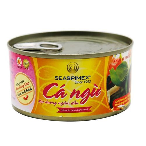 Cá Ngừ Đại Dương Ngâm Dầu Seaspimex Hộp 185G