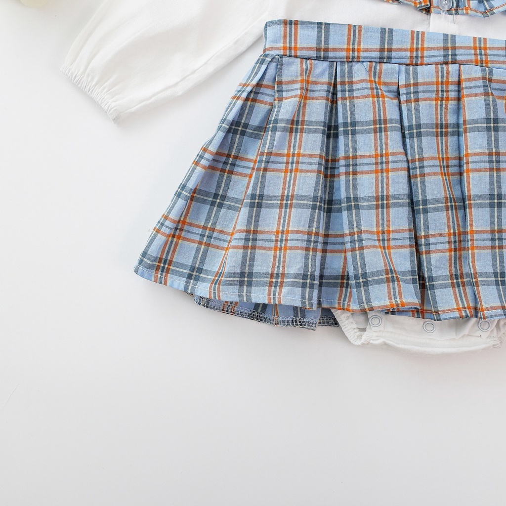 Váy Sanlutoz tay dài chất liệu cotton thời trang mùa thu đáng yêu dành cho bé gái