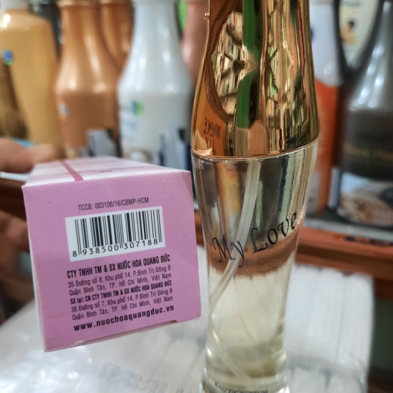 Nước hoa My Love 35ml màu hồng caro