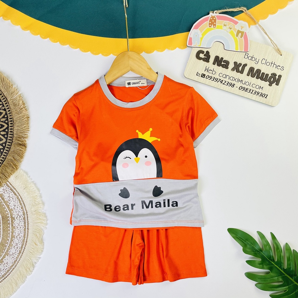 Size(9-32Kg)FREE SHIPBộ Thun Lạnh Dể Thương Cho Bé Gái Bé Trai, Đủ Màu
