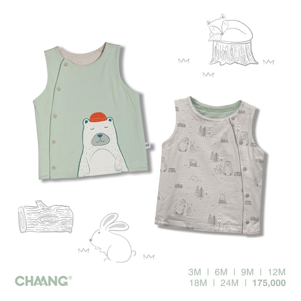 Áo Ghi lê 2 mặt chất liệu cotton mềm mại họa tiết Snow Chaang cho bé sơ sinh ( Gile, Gi lê )