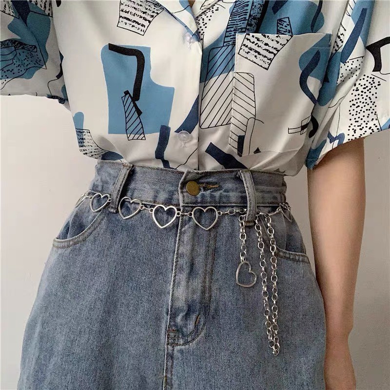 Chain xích Quần trái tim - Dây nịt xích váy X002 - Đai xích phối váy áo quần Siêu Xinh Simvintage
