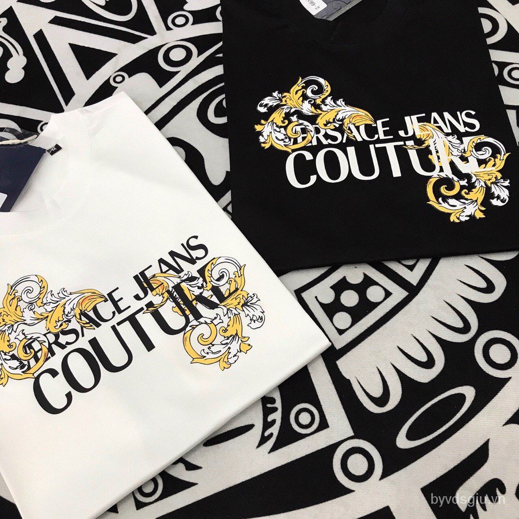 Áo thun cotton VERSACE JEANS COUTURE.1 dáng ôm co giãn cho nam