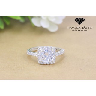 Nhẫn Bạc nữ mặt vuông Bạc Ta Bảo Tín