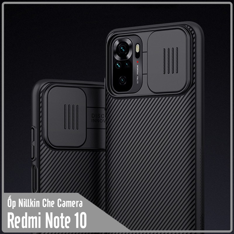 Ốp lưng cho Xiaomi Redmi Note 10 Nillkin CamShield che camera - Hàng nhập khẩu