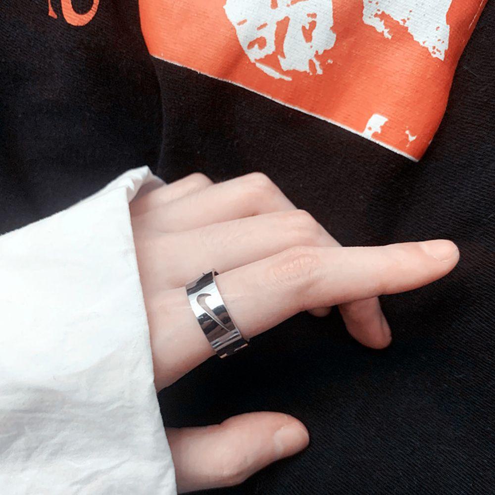 MXGOODS Nhẫn Thép Không Gỉ Có Thể Điều Chỉnh Kích Cỡ Thời Trang Hàn Quốc Dành Cho Cặp Đôi