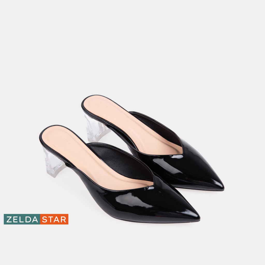 Guốc gót trụ Zelda Star trong suốt cao 6cm - GN0281120