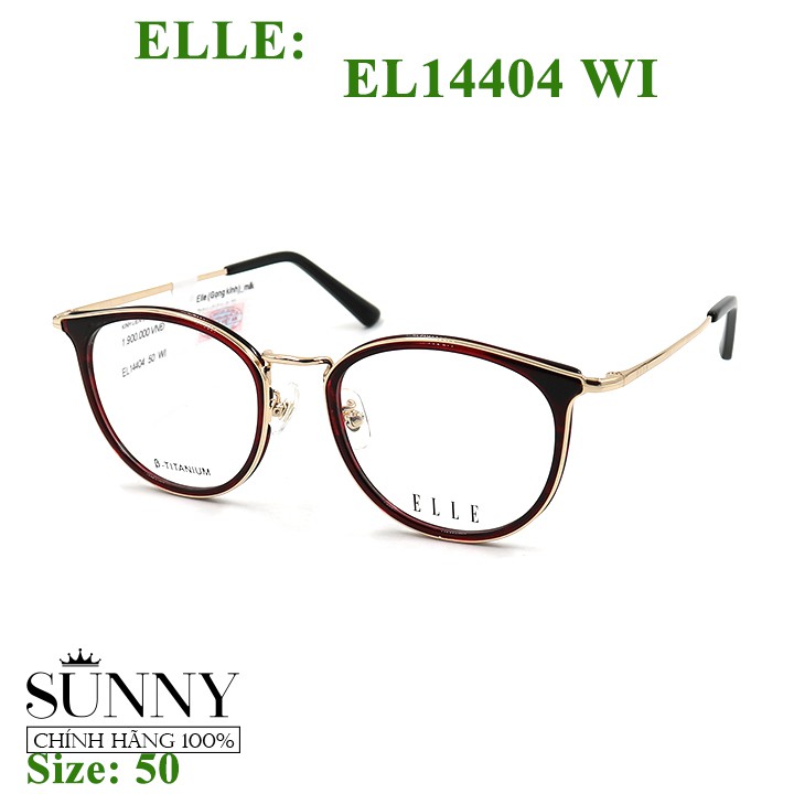 EL14404 - gọng kính Elle chính hãng, bảo hành toàn quốc