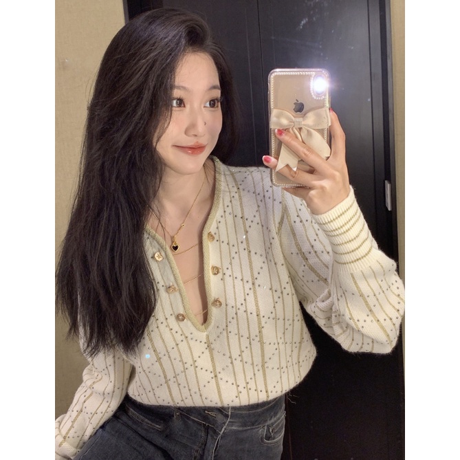 Áo sweater Dệt Kim Thiết Kế Mới Thời Trang Thu Đông 2022 Cho Nữ