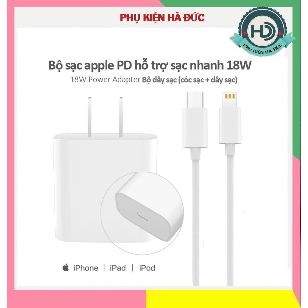 BỘ SẠC NHANH iPhone PD 20W USB-C To Lightning dành cho Iphone X / Xs / Xs Max /11 / 11 Pro / 11 Pro Max/ 12promax/12pro