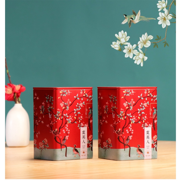 Trà búp khô đặc sản Tân Cương, Thái Nguyên kèm hộp đựng sắt đẹp - 100g