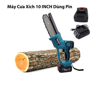 Máy cưa xích cưa gỗ cầm tay Makita size lớn 10 inch không chổi than dùng pin 10 cell