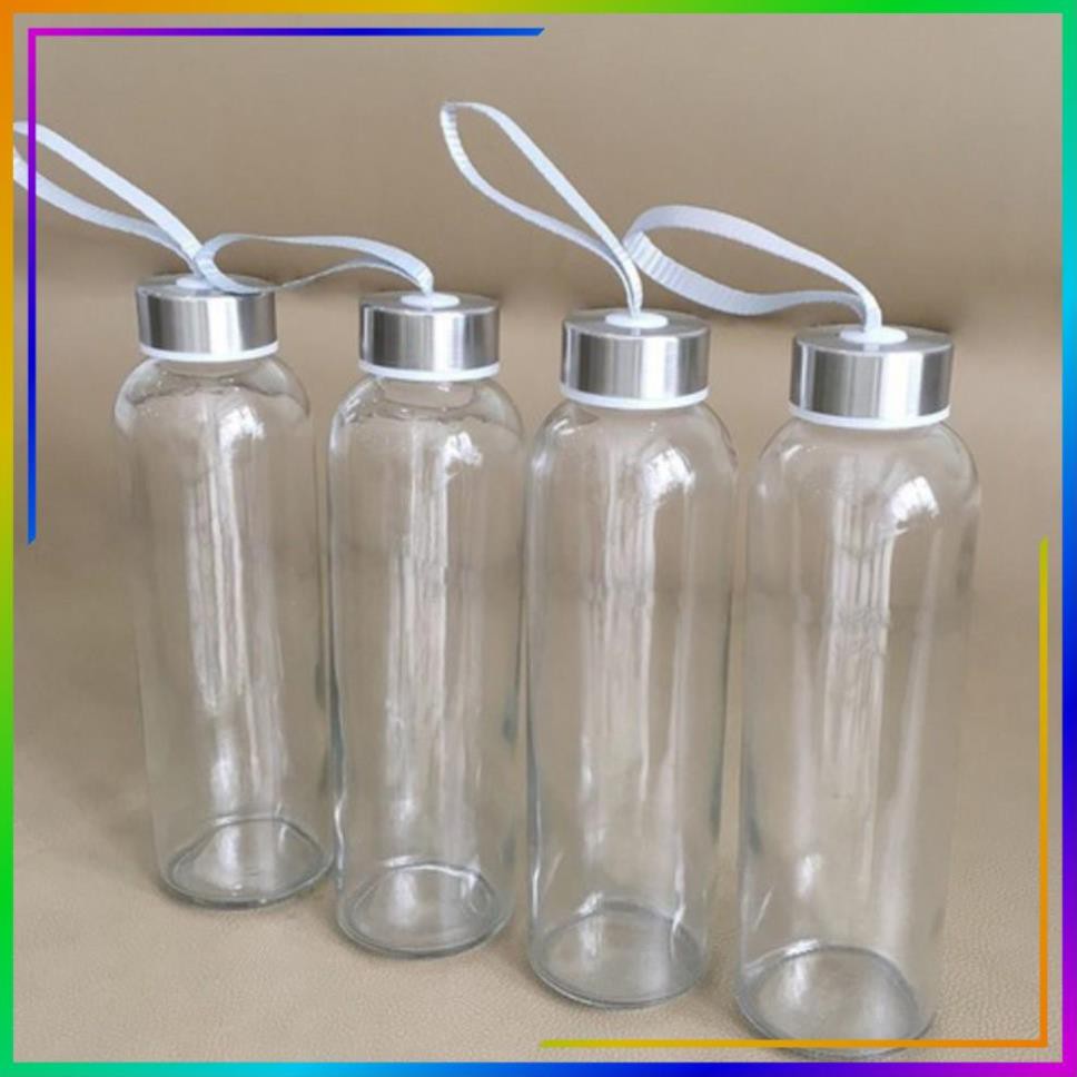 [Thanh lý - Xả kho] - Bình nước thủy tinh - Bình đựng nước có dây xách dung tích 500ml. | BigBuy360 - bigbuy360.vn