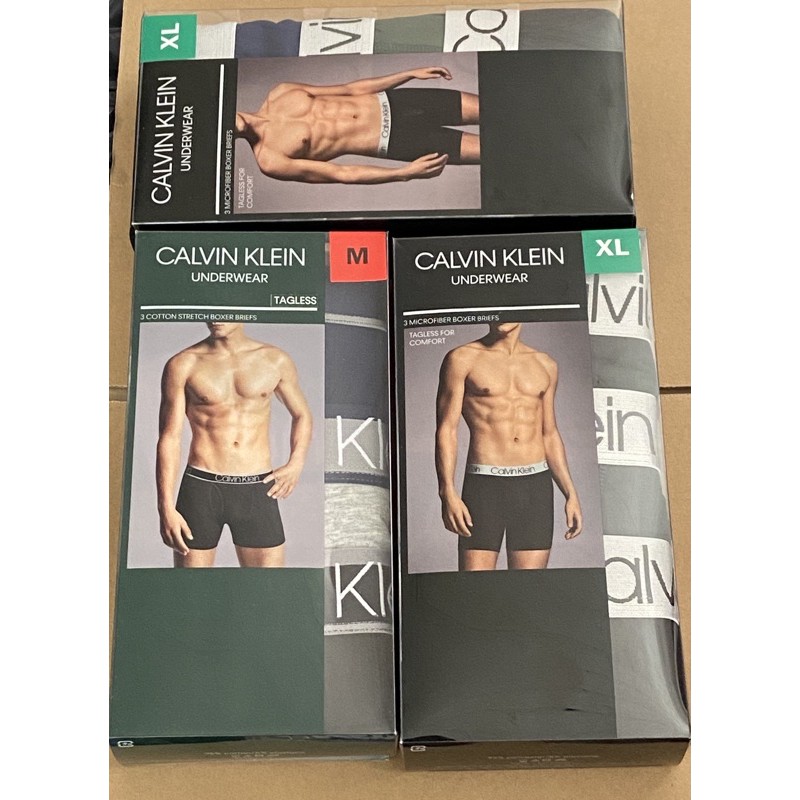 [BILL MỸ] SET 3 QUẦN LÓT BOXER NAM CALVIN KLEIN CHÍNH HÃNG