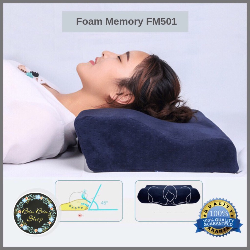[CHÍNH HÃNG] Gối ngủ nhanh Foam Memory FM501 [Chất liệu cao su non cao cấp]