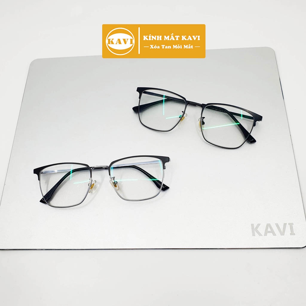Kính cắt ánh sáng xanh đổi màu gọng Titanium Hàn Quốc Kavi A9, bảo vệ mắt toàn diện cả trong nhà và ngoài trời