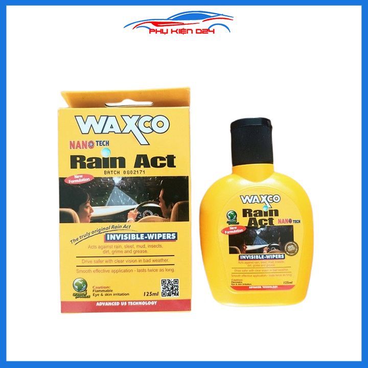 Dung dịch WAXCO chống bám nước mưa cho xe ô tô hàng Malaysia dung tích 125ml