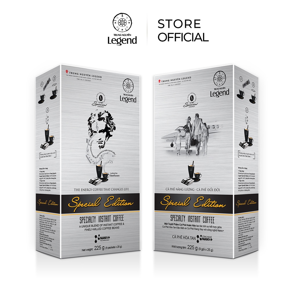 Combo 2 Cà Phê Hòa Tan Trung Nguyên Special Edition - Hộp 9 gói (Arabica, Robusta, vị đậm, mùi thơm)