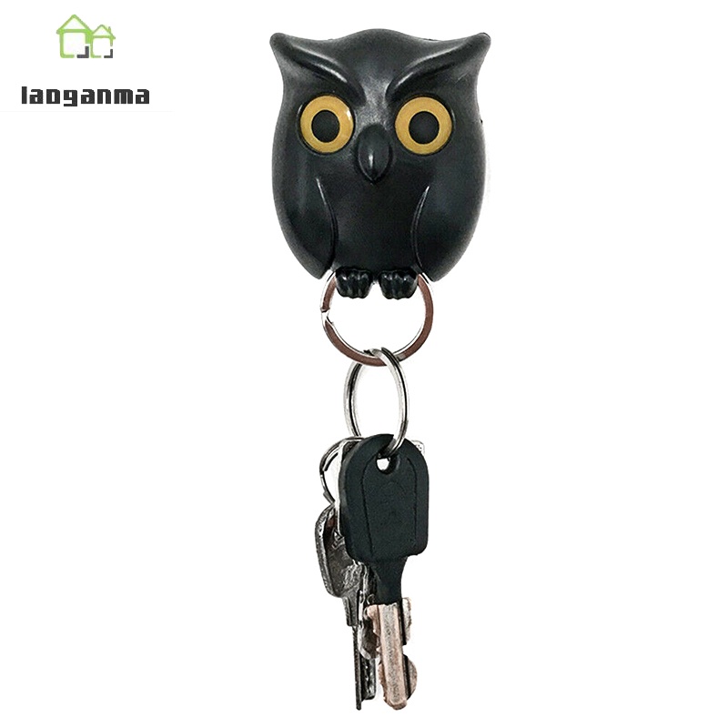 Black Night Owl Wall Key Holder Hanging Hook Keep Keychains Key Ring for Home | BigBuy360 - bigbuy360.vn