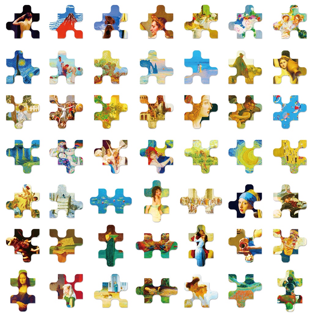 Bộ 50 Miếng Dán Trang Trí Mũ Bảo Hiểm / Điện Thoại Chống Thấm Nước