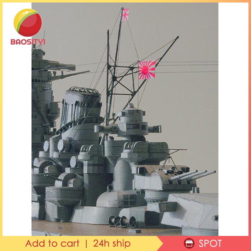 Mô hình tàu chiến Yamato 3D tự lắp ráp