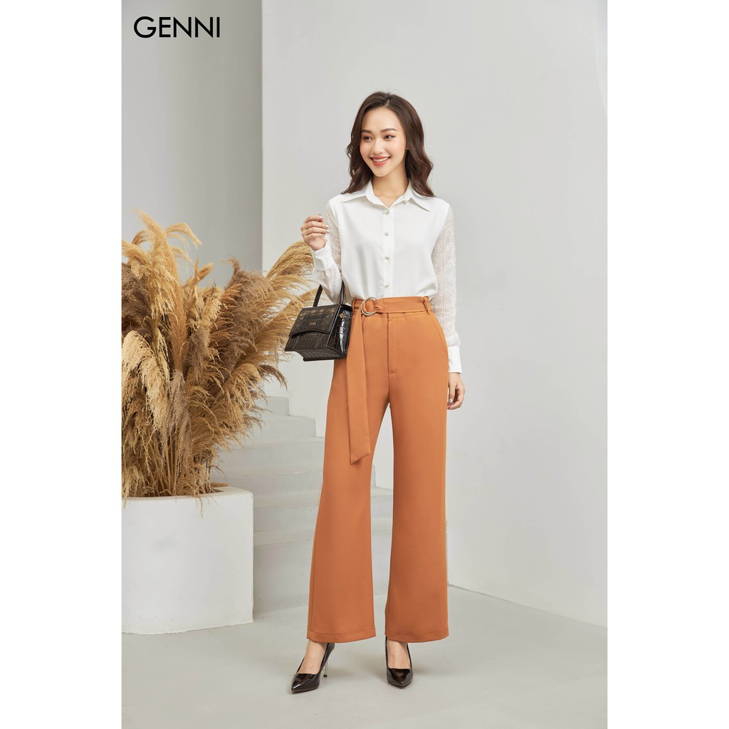 [Mã FAMALLT5 giảm 15% đơn 150k] Quần suông kèm đai GQ002 - Genni