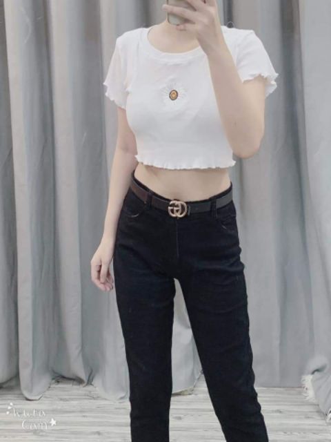Quần jean nữ đen vd+ ảnh thật