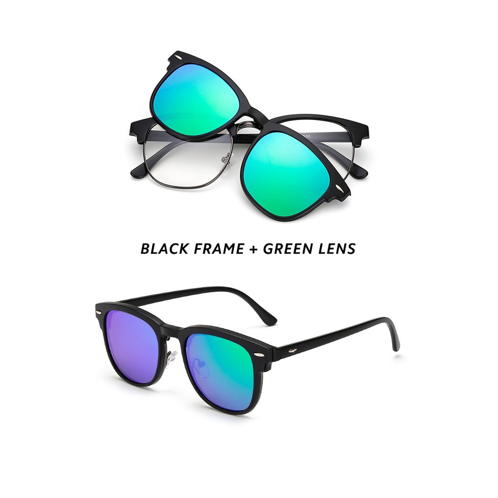 Mắt kính 2 tròng kèm nam châm cá tính thời trang