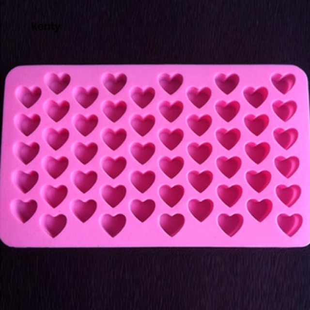Khuôn silicon hình trái tim làm thạch/rau câu/kẹo dẻo