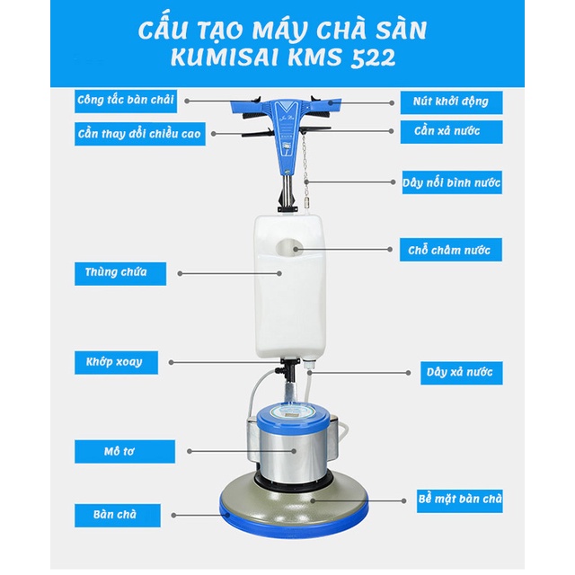 Máy Chà Sàn – Thảm Công Nghiệp Kumisai KMS-522