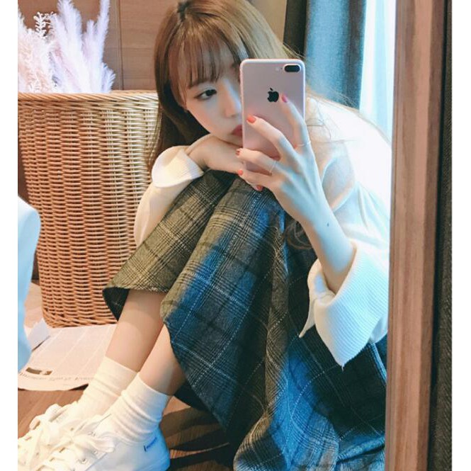 Chân Váy Dài Qua Gối Họa Tiết Sọc Caro Thời Trang Cho Nữ | BigBuy360 - bigbuy360.vn