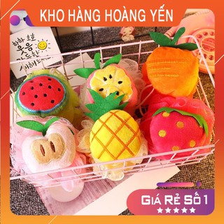 Bông tắm trái cây [CAO CẤP] loại lưới zum dày tạo bọt