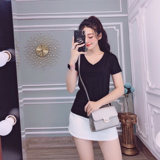 ÁO THUN THÁI NỮ BODY CỔ TIM TAY NGẮN CAO CẤP | WebRaoVat - webraovat.net.vn