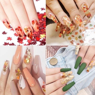 Set lá phong 6 màu ẩn trang trí móng