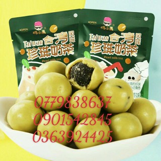 (mới) 1 hộp kẹo trà sữa trân châu đài loan siêu ngon 68G
