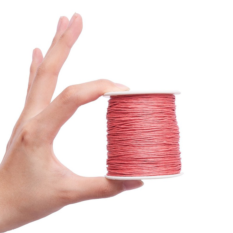 Cuộn chỉ cotton phủ sáp kích cỡ 1mm 100yards/cuộn