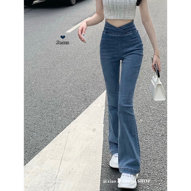 Quần jean COZOKC ống rộng lưng cao cao cấp