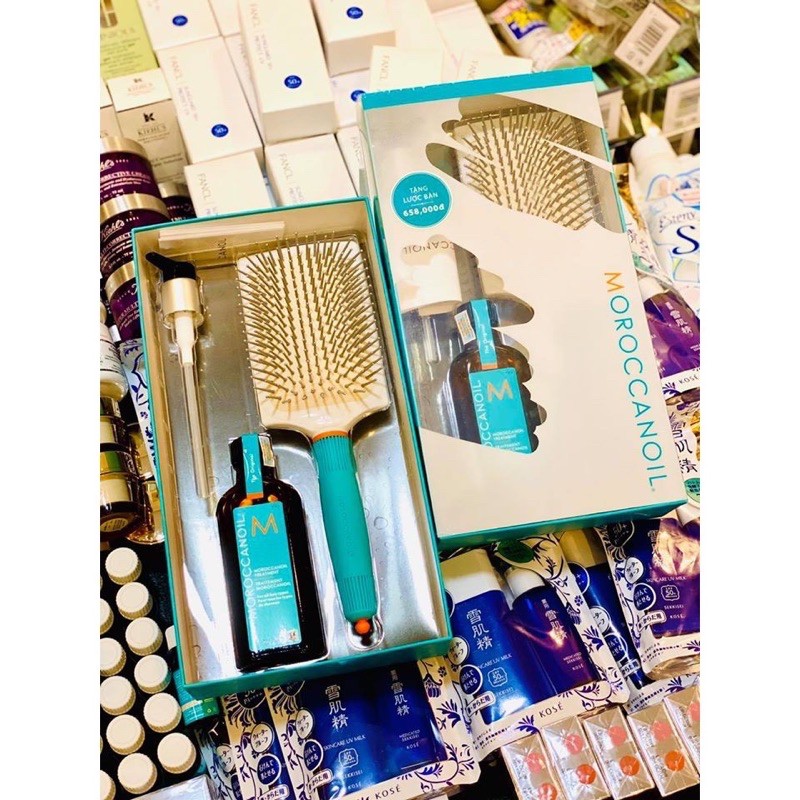 Set Dầu Dưỡng Tóc Moroccanoil Treatment 100ml Tặng Kèm Lược Bàn | BigBuy360 - bigbuy360.vn